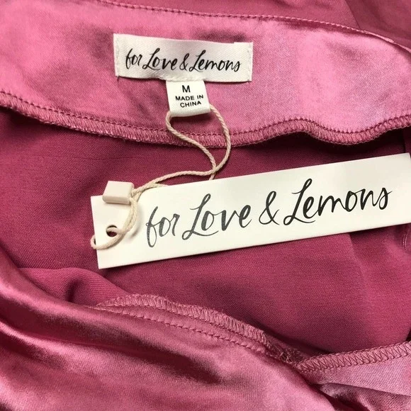 For Love And Lemons Tahlia Maxi Dress Pink NWT M - Picture 11 of 15